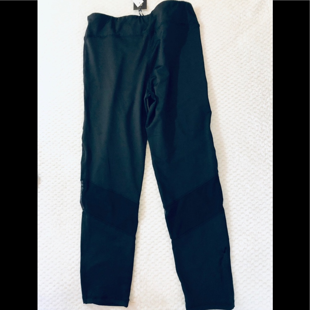 Leggings with Mesh Faux Leather Strip - Picture 7 of 7